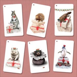 Christmas Gift Tags showing Tasmanian Wildlife | Best in Show | Cal Heath | Illustration