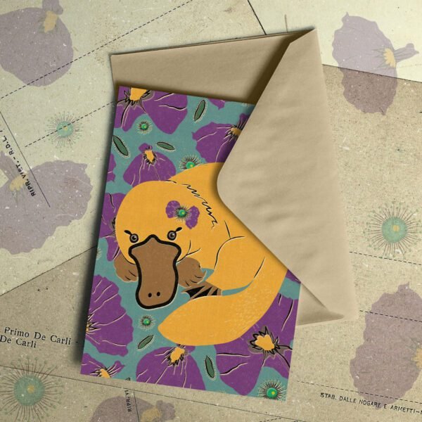 Platypus greeting card | vintage style | illustrated | Best in Show | Cal Heath