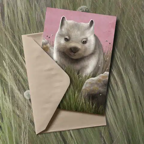 wombat joey greeting card | best in show | Cal Heath | Illustration