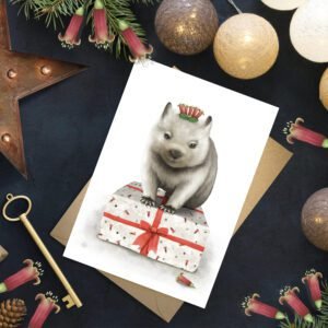 Christmas Card | Tasmanian Wildlife Christmas | Best in Show | Wombat