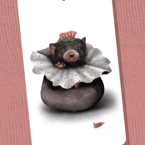 Tassie Devil Christmas Gift Tag | Best in Show | Illustration by Cal Heath
