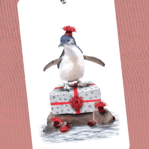 Penguin Christmas Pressie Tag | Best in Show | Illustration by Cal Heath
