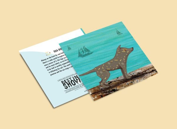 Sea Dog Greeting Card |Graphic Designer, Illustrator, Design, Tasmania
