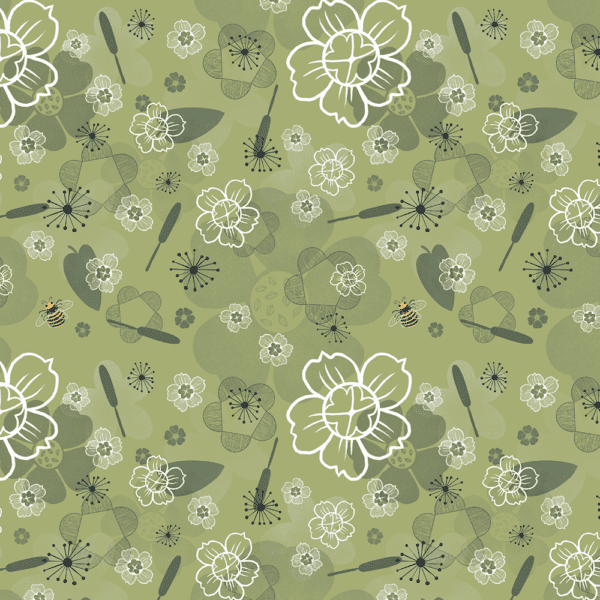 Bees and Tea-tree Wrapping Paper | Gift Wrap | Best in Show | Illustrated by Cal Heath