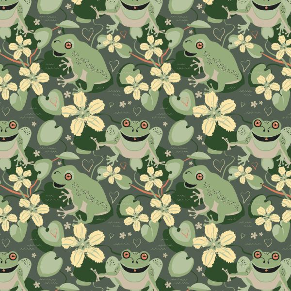 Frogs Wrapping Paper | Illustrated by Cal Heath | Gift Wrap