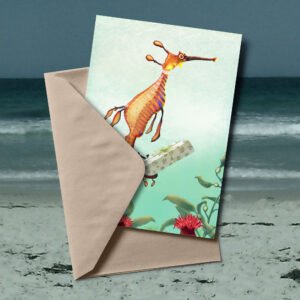 weedy seadragon in the water | weedy seadragon illustration | best in show | Cal Heath | Tasmanian sea life | Tasmania