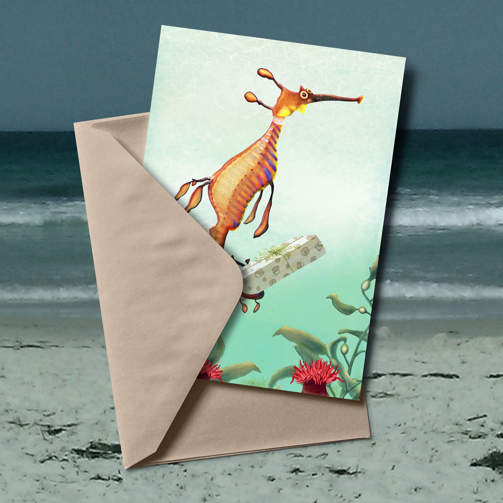 weedy seadragon in the water | weedy seadragon illustration | best in show | Cal Heath | Tasmanian sea life | Tasmania