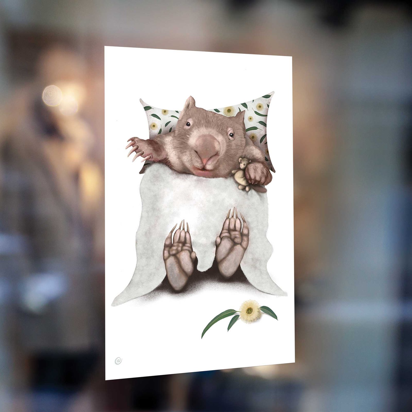 Wombat Baby window sticker | illustration by Cal Heath | Best in Show