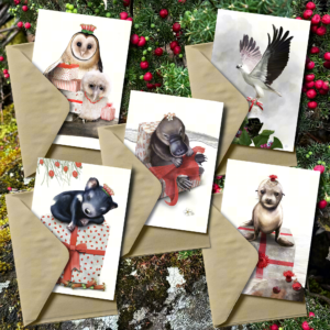 Tasmanian Wildlife Christmas cards | Pack of 5 Christmas Cards | Illustrated by Cal Heath | Best in Show